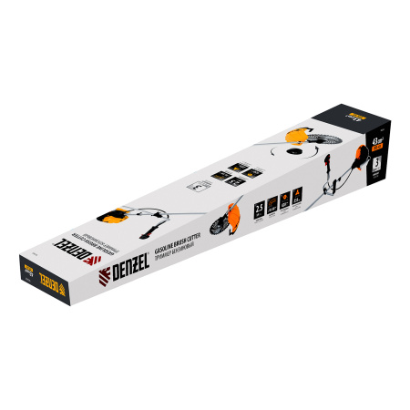 Триммер бензиновый DTL-43, 43 см3, неразъемная штанга, состоит из 2 частей Denzel цена