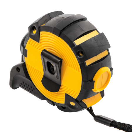 Рулетка 5м х 19мм, автоматич. фиксац., нейлон. покрытие, магнит. зацеп, двухстор. разметка Denzel цена