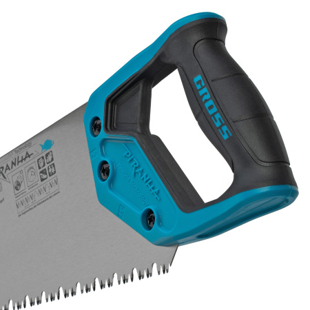 Ножовка по дереву "Piranha", 550 мм, сегментное строение рабочей кромки, 7-8 TPI, зуб-3D, двухкомпонентная рукоятка Gross цена