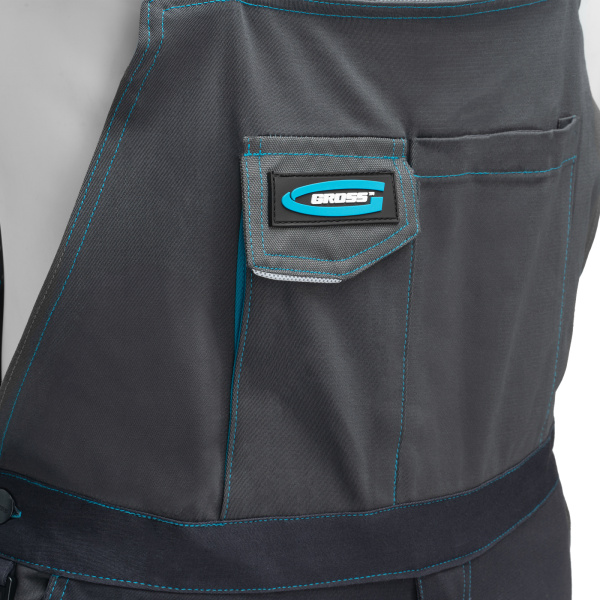 Полукомбинезон профессиональный рабочий, 97% хлопок 3% спандекс, XL Gross