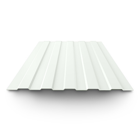 Профнастил С8 1150х2000 0.4 мм Сигнальный белый RAL 9003