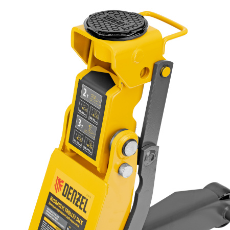 Домкрат гидравлический подкатной, 2/3 т, 98-770 мм, быстрый подъем, низ. подхват, проф, SUV Denzel цена