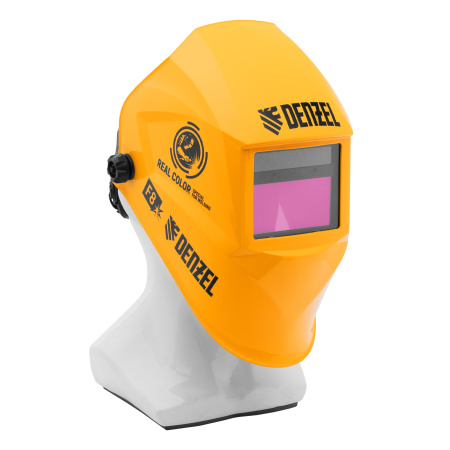 Щиток защитный лицевой (маска сварщика) F8, см. окно 100х50, Real Color, DIN4/5-8/9-13// Denzel цена