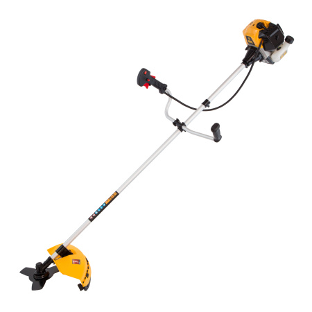 Триммер бензиновый DR-43, 43 см3, неразъемная штанга, состоит из 2 частей Denzel цена