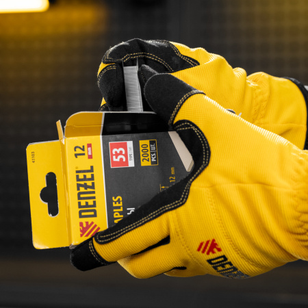 Скобы, 12 мм, для мебельного степлера, тип 53, 2000 шт. Denzel цена