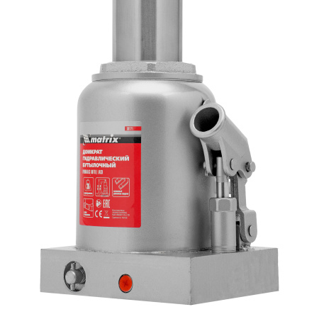 Домкрат гидравлический бутылочный, 30 т, h подъема 244-370 мм Matrix цена