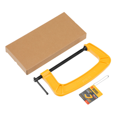 Струбцина G-образная, усиленная, 200 мм Denzel цена