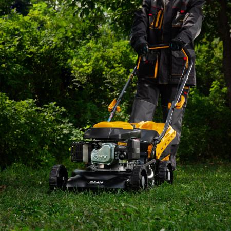 Газонокосилка бензиновая GLD-420, 146 см3, ширина 42 см, 40 л Denzel цена