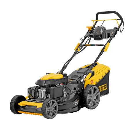 Газонокосилка бензиновая GLD-520SP-VE, 196 см3, ширина 52 см, привод, вариатор, электрический старт, 60 л Denzel цена