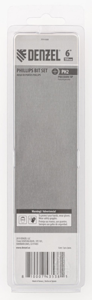 Набор бит, PH2x150 мм, 5 шт. Denzel