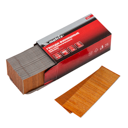 Гвозди финишные, (шпильки) 23GA для пневматического нейлера финишного D 0.64 мм, длина 22 мм, 5000 шт Matrix цена