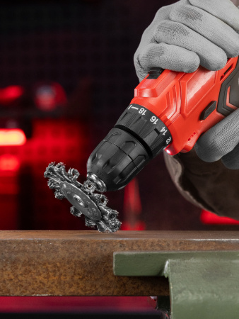 Щетка для дрели, 75 мм, плоская со шпилькой, крученая металлическая проволока Matrix