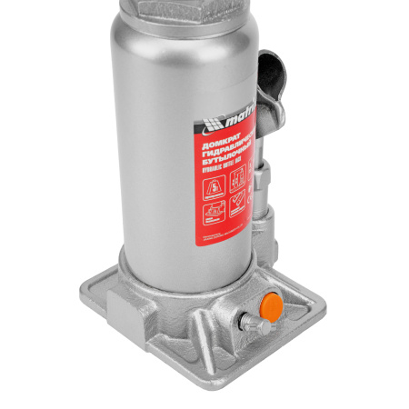 Домкрат гидравлический бутылочный, 5 т, h подъема 197-382 мм Matrix цена