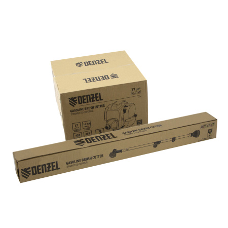 Триммер бензиновый DTL-43S, 43 см3, разъемная штанга, состоит из 2 частей Denzel цена