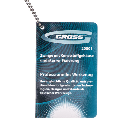 Струбцина клещеобразная 1-1/2, пластиковый корпус, храповой механизм жесткой фиксации, 38 мм Gross цена