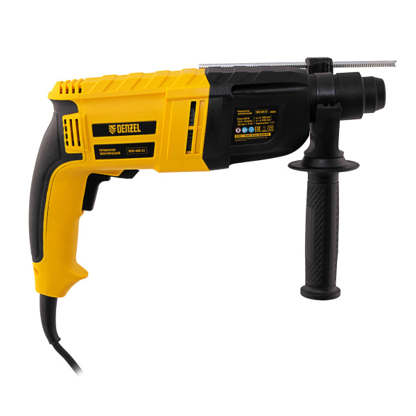 Перфоратор электрический RHH-600-22, SDS-plus, 600 Вт, 2,5 Дж, 2 реж. Denzel