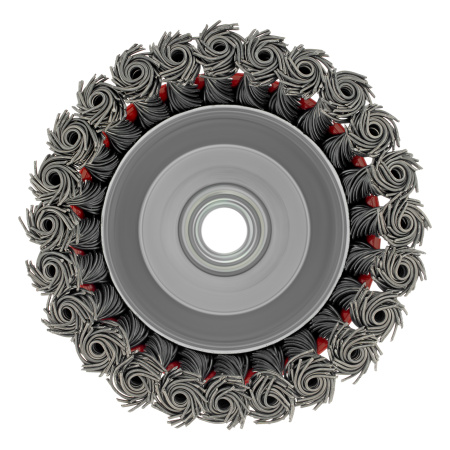 Щетка для УШМ, 100 мм, М14, "чашка", крученая проволока 0.8 мм Matrix