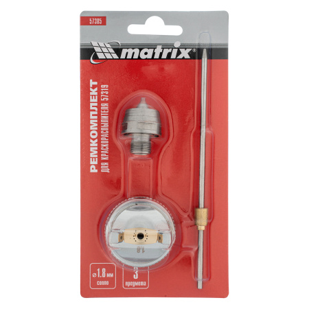 Комплект для краскораспылителя 57319 : сопло 1,8 мм, игла, форсунка Matrix цена
