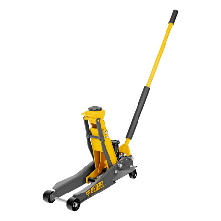 Домкрат гидравлический подкатной, 2/3 т, 98-770 мм, быстрый подъем, низ. подхват, проф, SUV Denzel цена