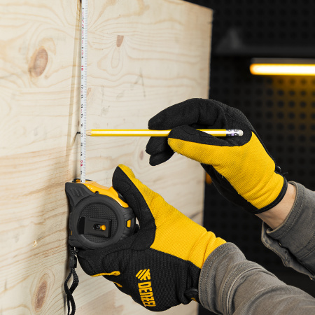 Рулетка 3м х 16мм, обрезиненный корпус, автоматическая фиксация Denzel цена