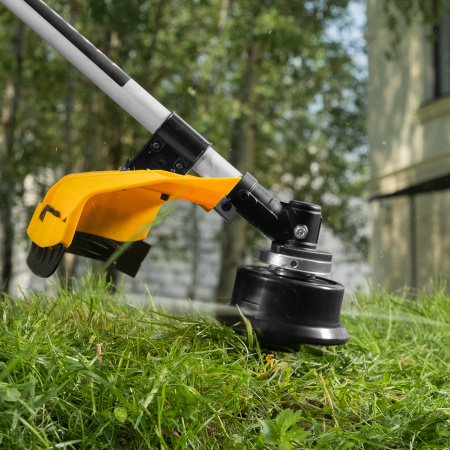 Триммер бензиновый DR-25, 25 см3, неразъемная штанга, состоит из 2 частей Denzel цена