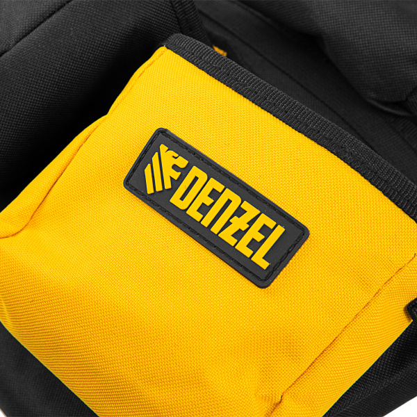 Пояс монтажника усиленный, с лямками, сумки поясные, держатель для молотка Denzel цена