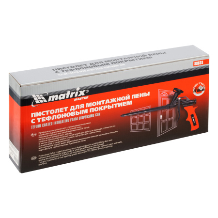 Пистолет для монтажной пены, тефлоновое покрытие, двухкомпонентная ручка Matrix цена