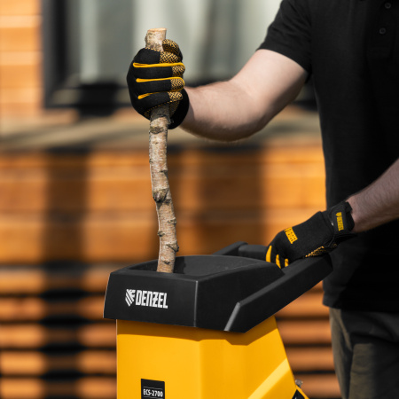 Измельчитель садовый электрический ECS-2700, 2700 Вт, 40 мм Denzel цена