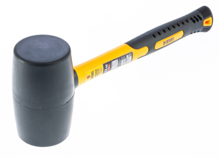 Киянка резиновая, 32 oz, черная резина, фибергласовая рукоятка Denzel