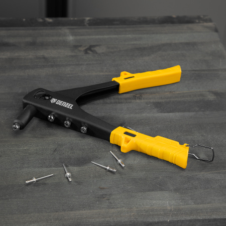 Заклепочник ручной, 255 мм, заклепки 2,4-3,2-4,0-4,8 мм Denzel цена