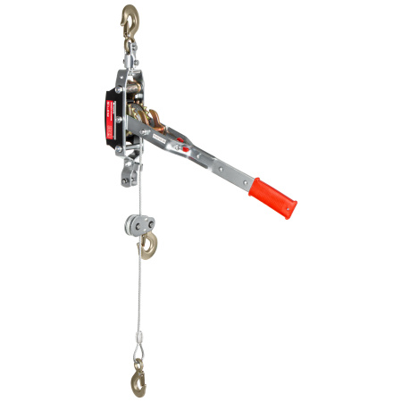 Лебедка рычажная, тяга 4 т, подъем 1.6 т, двойное храповое колесо Matrix цена