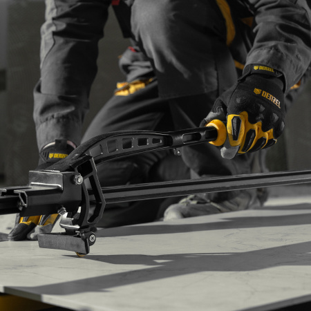 Плиткорез рельсовый 1000х16мм, каретка на подш., стальная станина, усил. рукоятка-пенал Denzel цена