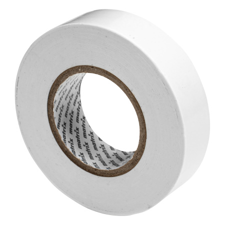Изолента ПВХ, 19 мм х 20 м, белая, 150 мкм Matrix цена