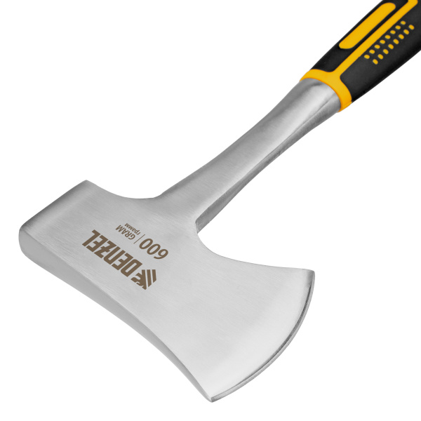 Топор цельнометаллический, 600 г, двухкомпонентная обрезиненная рукоятка, прямой хват Denzel цена