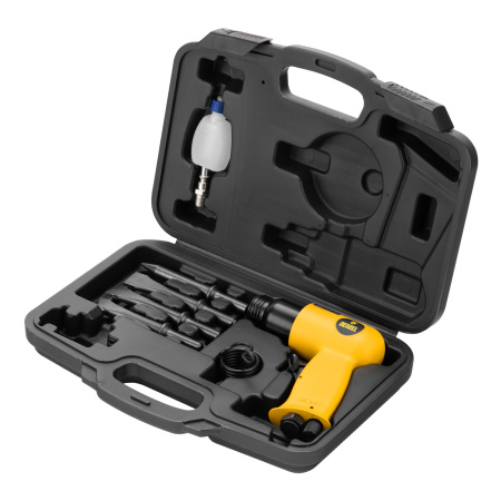 Пневматический молоток НР4500 + набор насадок, 113 л/мин, 4500 уд/мин Denzel цена