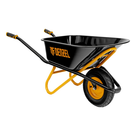 Тачка строительная, усиленная, объем 120 л, 220 кг, колесо 16х4.00-8 Denzel цена