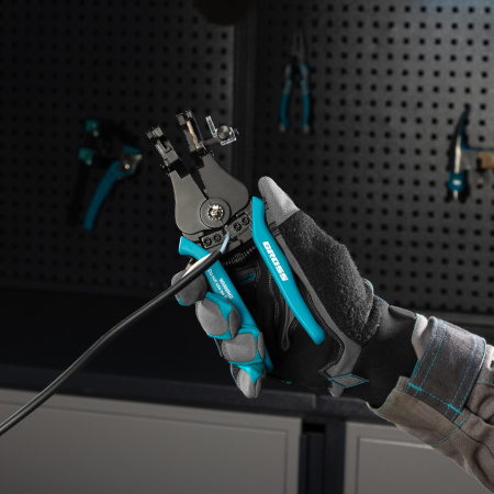 Щипцы для зачистки электропроводов 0.5, 1.0, 1.5, 2.5, 4.0, 8.0 мм/кв (8-22AWG) лезвие SK5 Gross