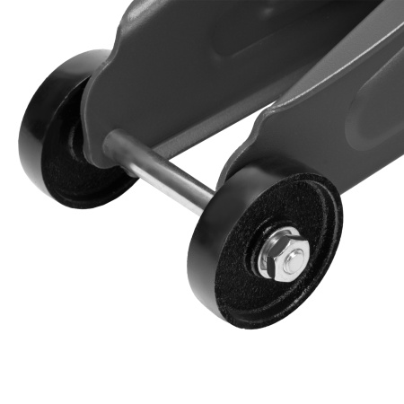 Домкрат гидравлический подкатной с фиксатором, 2,8 т, 135-385 мм Denzel цена