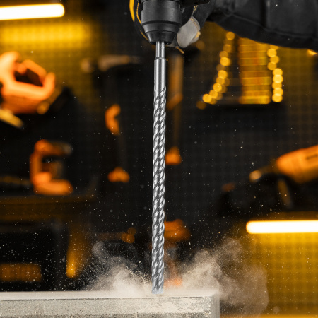 Бур по бетону, цельная крестовая пластина, 14x315 мм, SDS PLUS Denzel