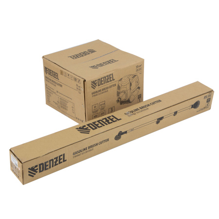 Триммер бензиновый DTL-33S, 33 см3, разъемная штанга, состоит из 2 частей Denzel цена