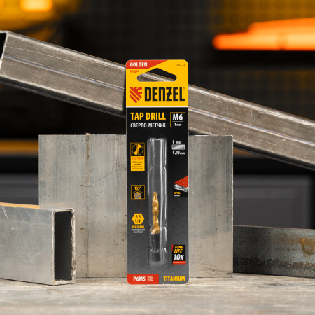 Сверло-метчик М6 х 1,0 мм, Р6М5// Denzel