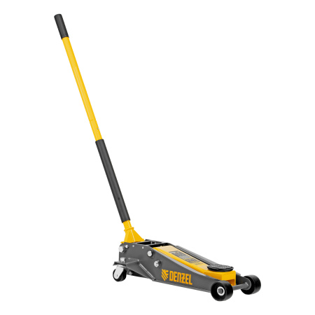 Домкрат гидравлический подкатной, 3 т, 125-470 мм, быстрый подъем, проф. Denzel цена