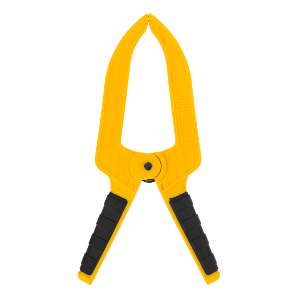 Струбцина клещеобразная, удлиненная 50 х 80 мм двухкомпонентные рукоятки Denzel цена