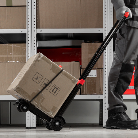 Тележка хозяйственная, складная, 4 колесная, грузоподъемность 40 кг Matrix цена