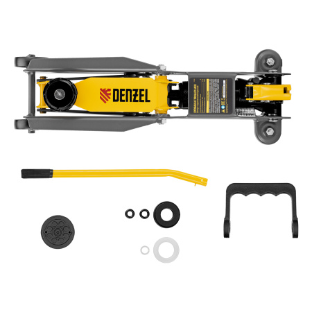 Домкрат гидравлический подкатной, 2 т, 135-385 мм Denzel цена