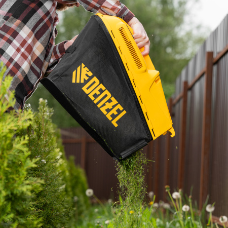 Газонокосилка бензиновая GLD-460SP, 146 куб.см, ширина 46 см, привод 7 уровней, травосборник 50 л Denzel цена