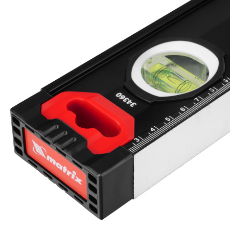 Уровень алюминиевый, усиленный, фрезерованный, 3 глазка, 400 мм Matrix цена