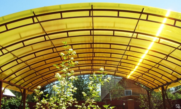 Поликарбонат сотовый 8 мм 2.1х12 м цвет коричневый