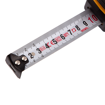 Рулетка 8м х 25мм, двухкомп. корпус, кнопка-пауза Denzel цена