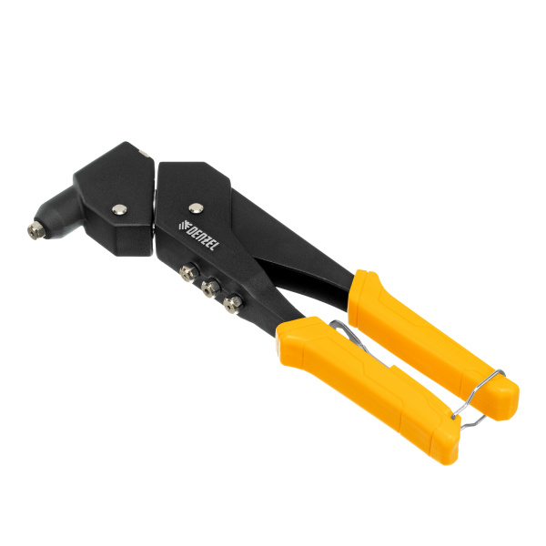 Заклепочник ручной, 285 мм, поворотный, 0-360, заклепки 2,4-3,2-4,0-4,8 мм Denzel цена